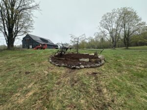 Still Hill Farm barn and tractor