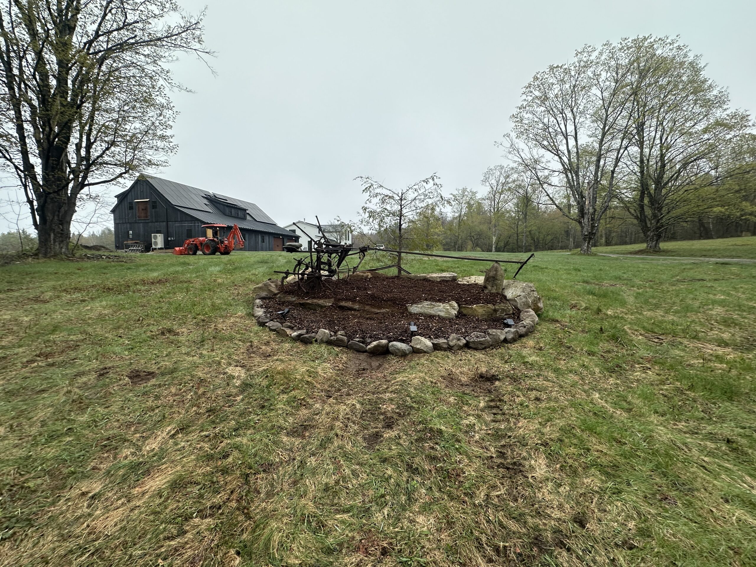 Still Hill Farm barn and tractor